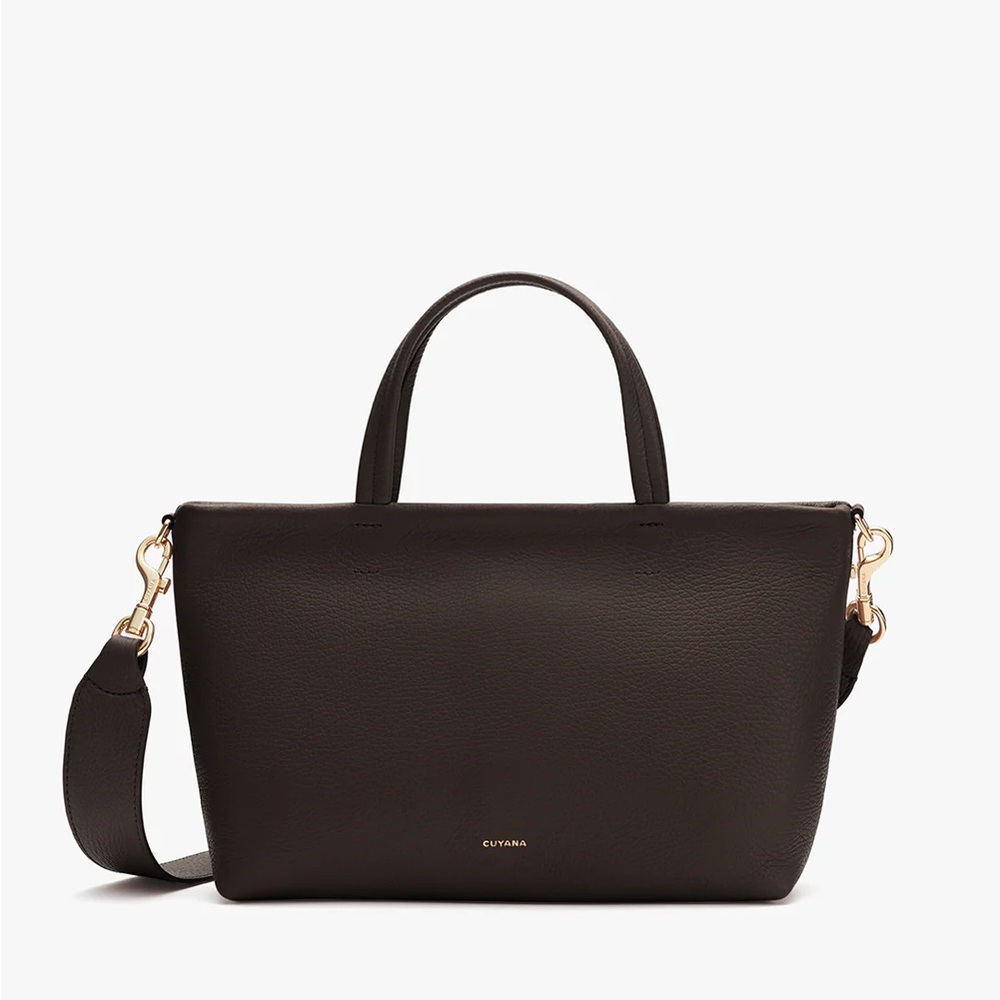 Cuyana Mini Easy Zipper Tote in Mocha